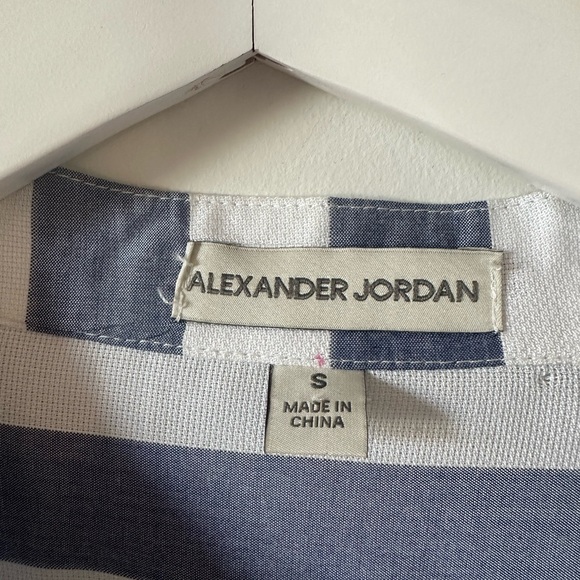 Alexander Jordan rayon light stripes blouse size small - Picture 6 of 9